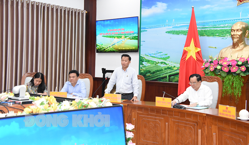 Ông Nguyễn Thanh Hải - Tổng Giám đốc Công ty TNHH Thiên Định nêu mong muốn đầu tư tại tỉnh, đóng góp phát triển kinh tế cho địa phương.