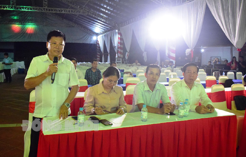 Phát biểu góp ý của Bí thư Huyện ủy Phan Song Toàn.
