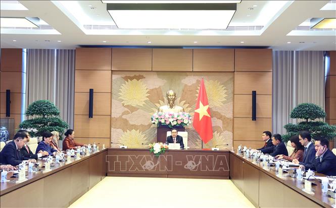 Chủ tịch Quốc hội Trần Thanh Mẫn tiếp Đại sứ, Đại biện các nước ASEAN và Timor Leste tại Hà Nội. Ảnh: Thống Nhất/TTXVN