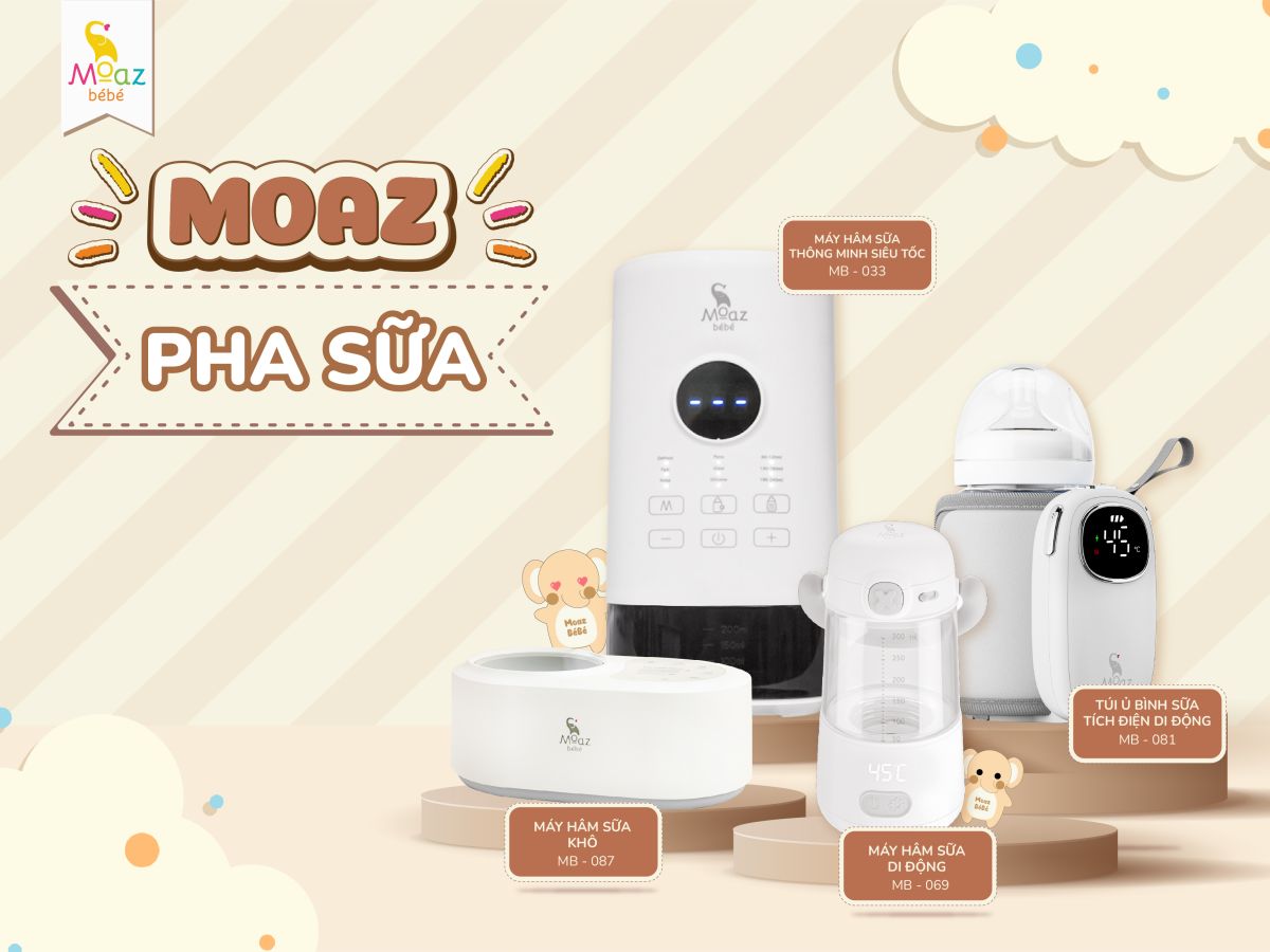 Máy hâm sữa Moaz BéBé - Với đa dạng sản phẩm để mẹ lựa chọn