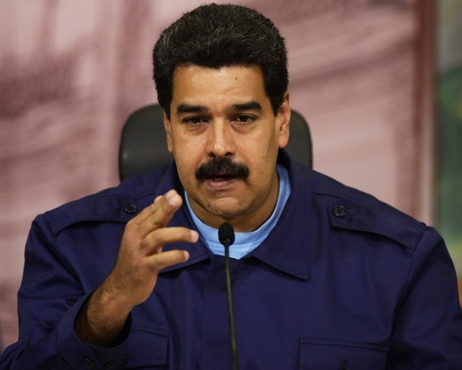 Panama trục xuất Đại sứ Venezuela, triệu hồi phái viên từ Caracas Tổng thống Venezuela Nicolás Maduro. (Ảnh: AFP/TTXVN)