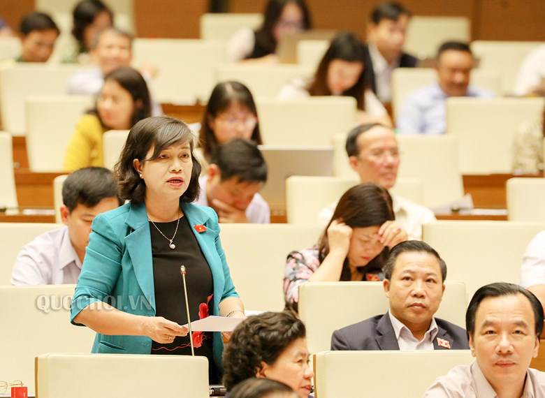 Đại biểu Quốc hội đơn vị tỉnh góp ý Luật trồng trọt và Luật Cảnh sát biển Việt Nam Đại biểu Nguyễn Thị Lệ Thủy góp ý dự án Luật Trồng trọt.