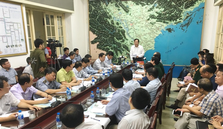 Chủ động ứng phó với bão số 4 Quang cảnh cuộc họp. (Ảnh: BT)