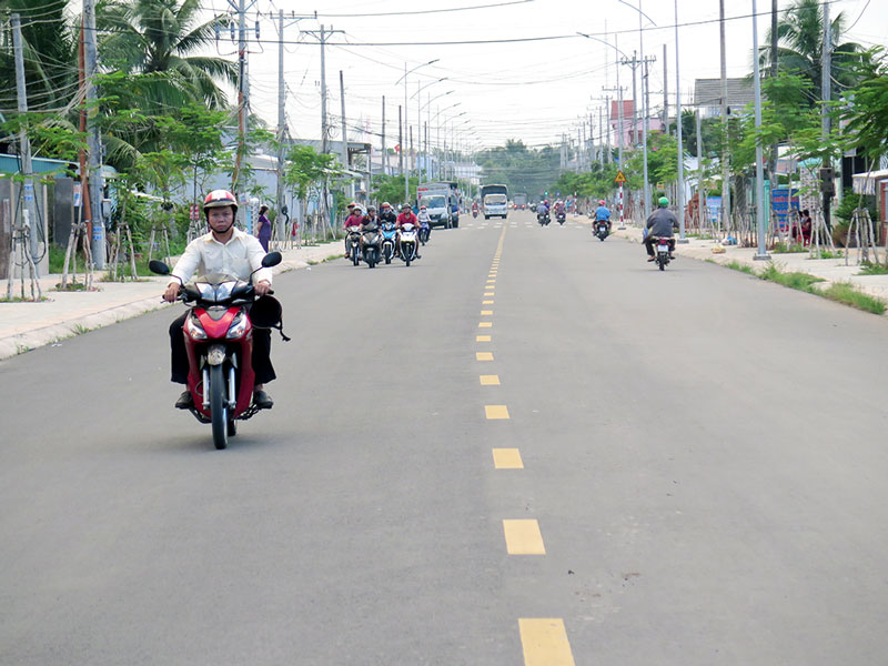 Đường Nguyễn Văn Cánh đang xây dựng tuyến đường văn minh.