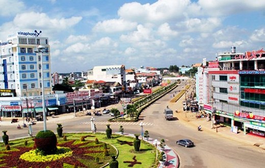 Một góc thị xã Đồng Xoài, tỉnh Bình Phước. Ảnh: laodong.vn