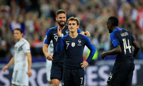 Griezmann giúp Pháp lội ngược dòng thành công và đẩy đội tuyển Đức vào sâu hơn khủng hoảng. Ảnh: AFP