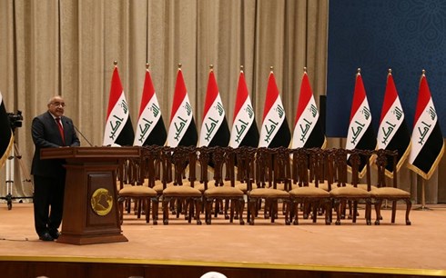 Thủ tướng Adel Abdul Mahdi phát biểu trước Quốc hội Iraq ngày 24-10-2018. Ảnh: Reuters