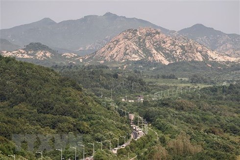 Quang cảnh Khu phi quân sự (DMZ) phân chia hai miền Triều Tiên tại Cheorwon, tỉnh Gangwon, Hàn Quốc. Ảnh: Yonhap