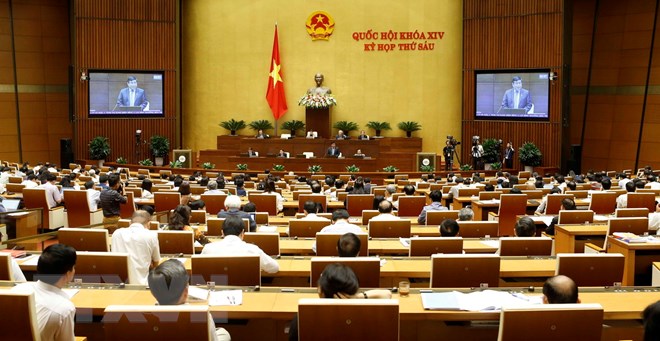 Quốc hội bắt đầu tiến hành hoạt động chất vấn và trả lời chất vấn Quang cảnh phiên họp. Ảnh: Doãn Tấn/TTXVN