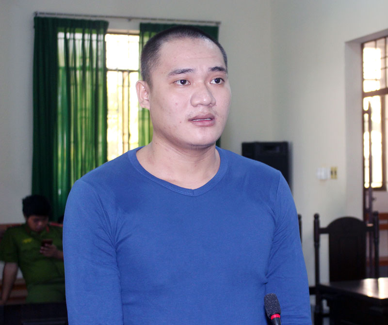 Bị cáo Nguyễn Văn Mỹ tại phiên tòa hình sự sơ thẩm ngày 1-11-2018. Ảnh: H. Đức