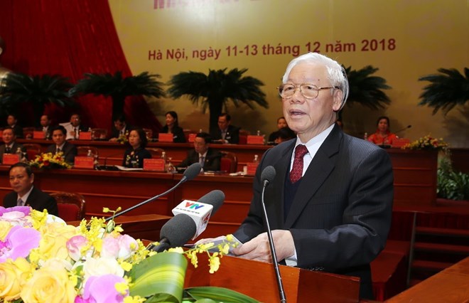 Tổng Bí thư, Chủ tịch nước Nguyễn Phú Trọng phát biểu chỉ đạo đại hội. Ảnh: Trí Dũng/TTXVN