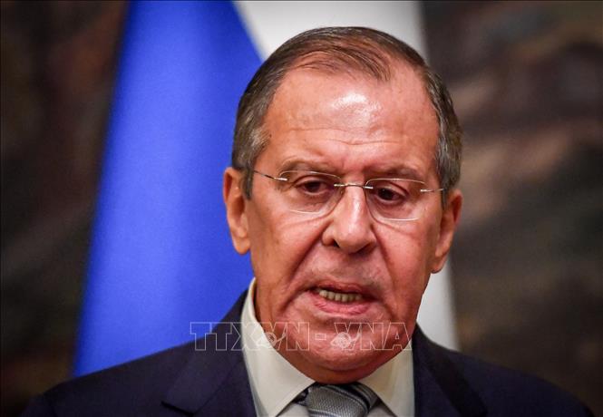 Ngoại trưởng Nga Sergei Lavrov trong cuộc họp báo tại Moskva ngày 21-6-2019. Ảnh: AFP/TTXVN