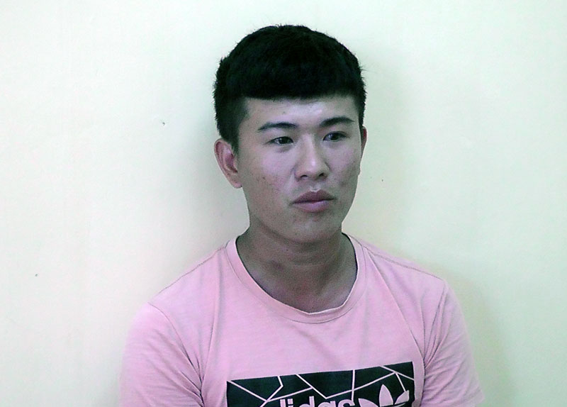 An ninh trật tự trên địa bàn tỉnh ngày 23-2-2019 Nguyễn Long Hồ tại trụ sở công an. Ảnh: Trần Thắng