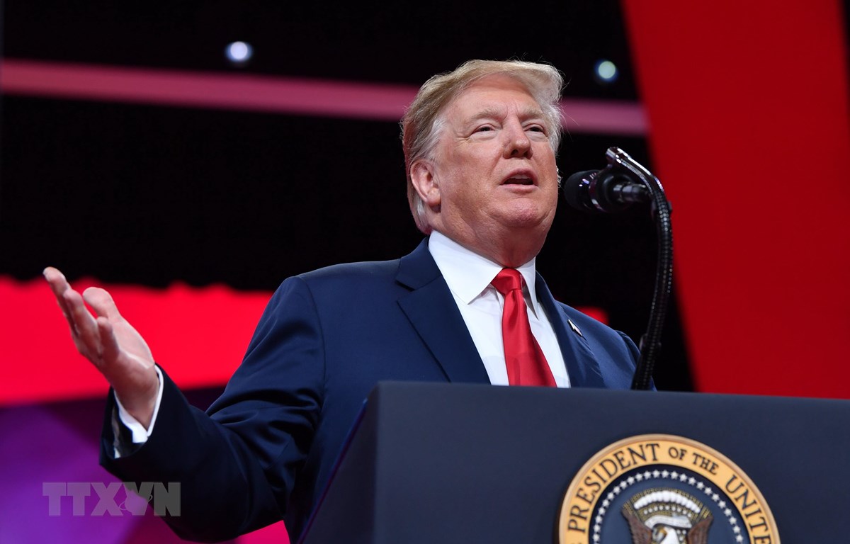 Tổng thống Mỹ Donald Trump phát biểu tại Maryland ngày 2-3-2019. Ảnh: AFP/TTXVN