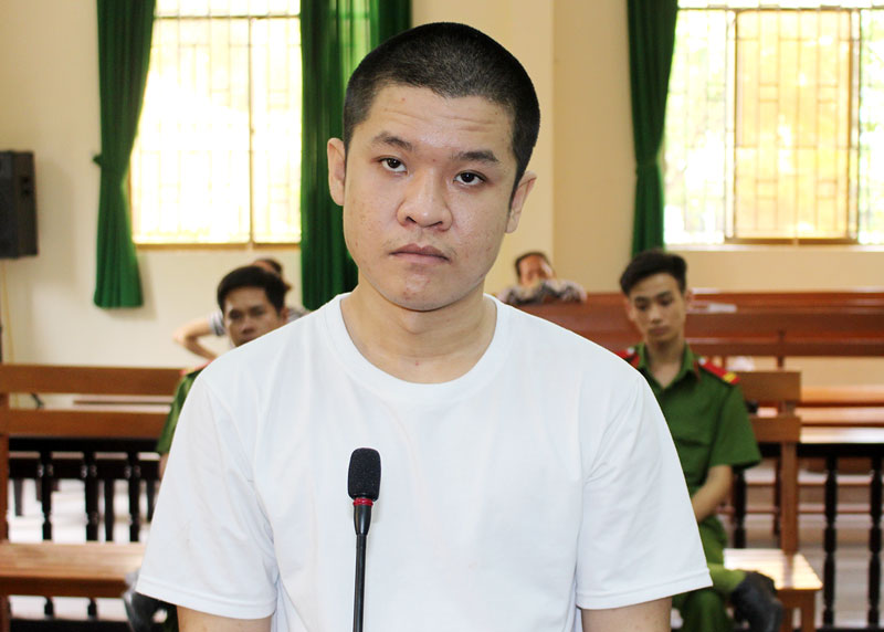 Bị cáo Nguyễn Thanh Hoàng tại phiên tòa hình sự sơ thẩm ngày 25-3-2019.