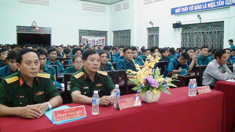 Quang cảnh lễ khai giảng.