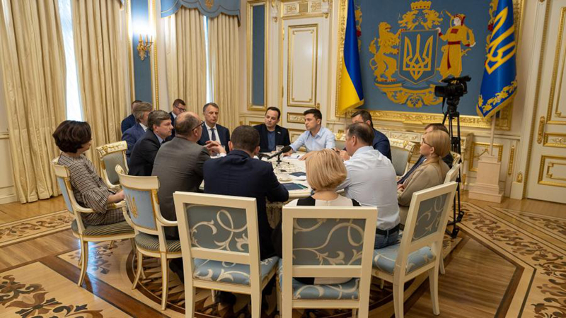 Ban báo chí của Tổng thống Ukraine. Ảnh: Reuters