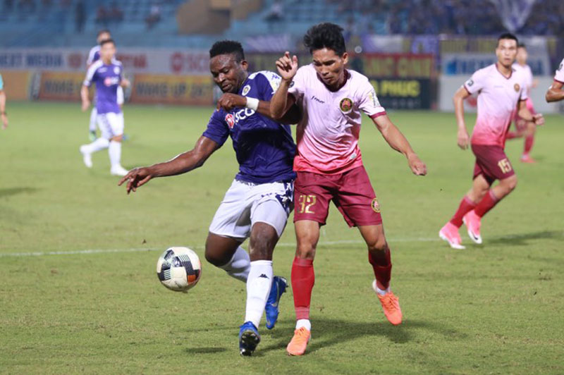 Vòng 13 V-League 2019:
Hà Nội FC đánh bại Sài Gòn 2-0 Ảnh: Ngọc Bảo