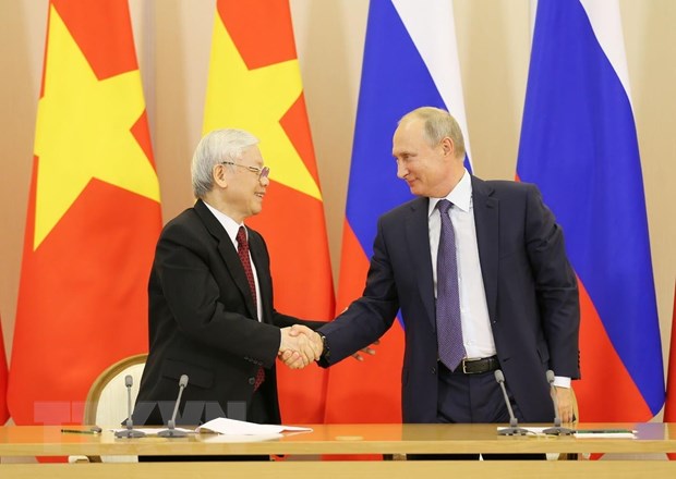 Tổng Bí thư, Chủ tịch nước Nguyễn Phú Trọng và Tổng thống Nga Vladimir Putin. Ảnh: Trí Dũng/TTXVN
