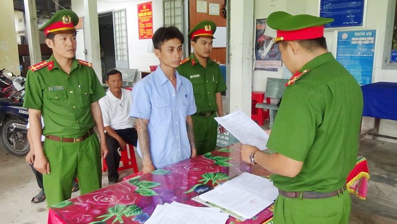 Công an huyện Bình Đại quyết định khởi tố đối tượng Nguyễn Văn Giàu