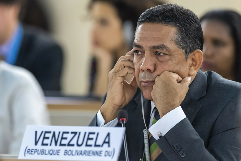 Thứ trưởng Ngoại giao Venezuela William Castillo. Ảnh: AP