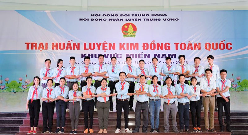 Các trại sinh tham gia Trại huấn luyện Kim Đồng toàn quốc khu vực phía Nam năm 2019