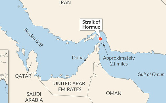 Địa điểm eo biển Hormuz. Ảnh: Market Watch