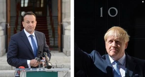 Thủ tướng Ireland Leo Varadkar và người đồng cấp Anh Boris Johnson. (Nguồn: irishtimes.com)