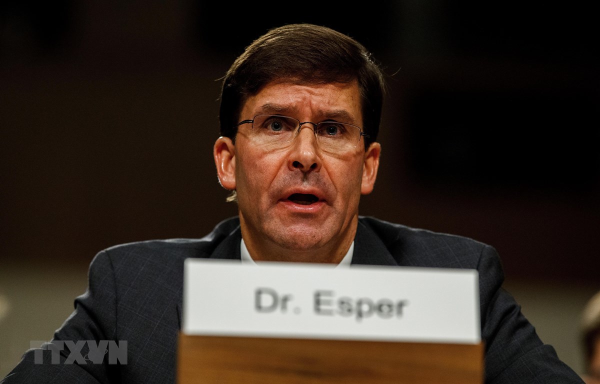 Bộ trưởng Quốc phòng Mỹ Mark Esper. (Ảnh: THX/TTXVN)