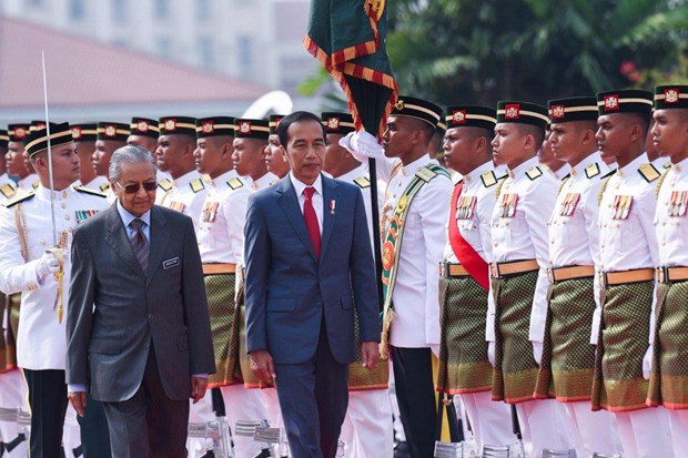 Tín hiệu tích cực từ chuyến thăm Malaysia của Tổng thống Indonesia Tổng thống Indonesia Joko Widodo (phải) và người đồng cấp Malaysia Mahathir Mohamad. (Nguồn: SCMP)