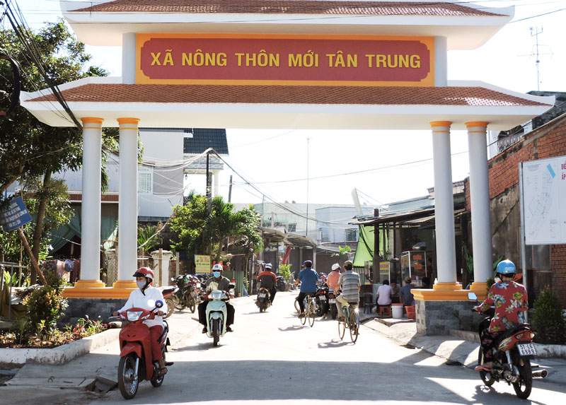 Xã nông thôn mới Tân Trung.