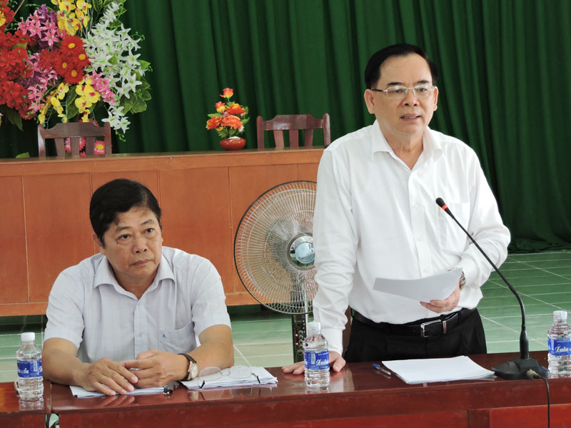 Phó bí thư Thường trực Tỉnh ủy Trần Ngọc Tam làm việc với Đảng ủy xã An Điền Phó bí thư Thường trực Tỉnh ủy Trần Ngọc Tam phát biểu chỉ đạo tại buổi làm việc.