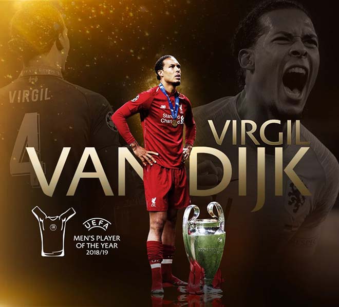 Virgil Van Dijk - Nam cầu thủ xuất sắc nhất mùa giải 2018/19 của UEFA