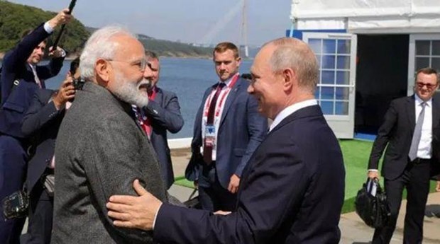 Tổng thống Nga Vladimir Putin và Thủ tướng Ấn Độ Narendra Modi. (Nguồn: Reuters)