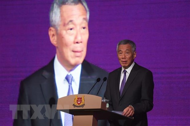 Thủ tướng Singapore Lý Hiển Long phát biểu tại Singapore, tháng 11-2018. (Ảnh: AFP/ TTXVN)