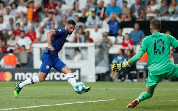 Giroud mới ghi 1 bàn cho Chelsea trong mùa giải 2019/20