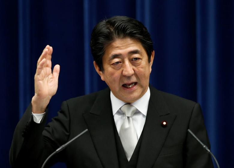 Thủ tướng Nhật Bản Shinzo Abe. Ảnh: Reuters