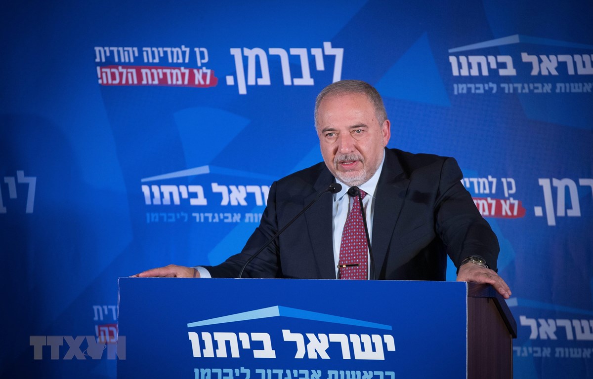 Lãnh đạo đảng Yisrael Beiteinu của Israel, ông Avigdor Lieberman, phát biểu tại Jerusalem, ngày 17-9-2019. (Ảnh: THX/TTXVN)