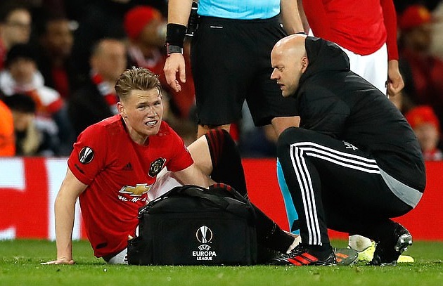 Scott McTominay chấn thương ở trận thắng Partizan