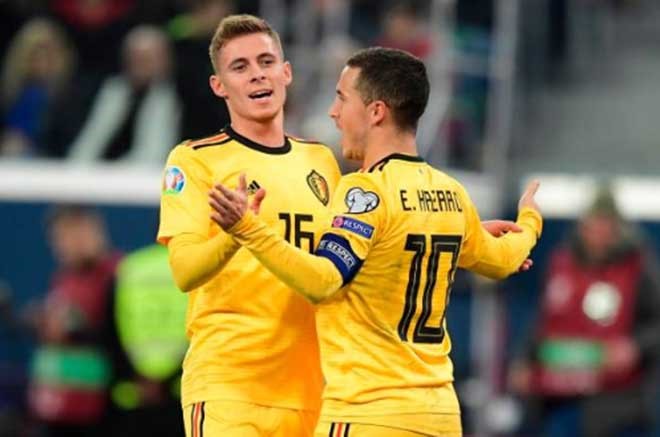 Anh em nhà Hazard giúp Bỉ đại thắng Nga