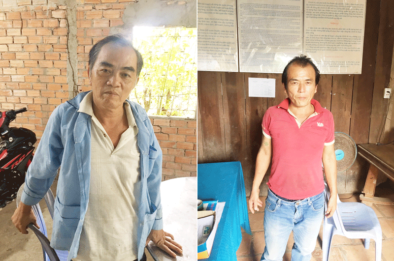 Bảo (áo đỏ) và Thanh