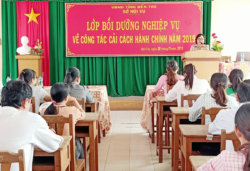 Quang cảnh lớp tập huấn.