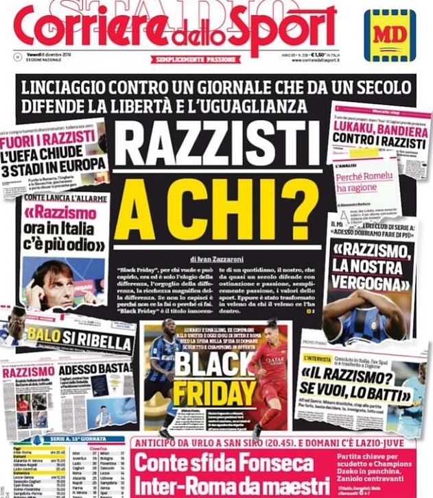 Tờ Corriere dello Sport số ra mới nhất bảo vệ quan điểm của mình