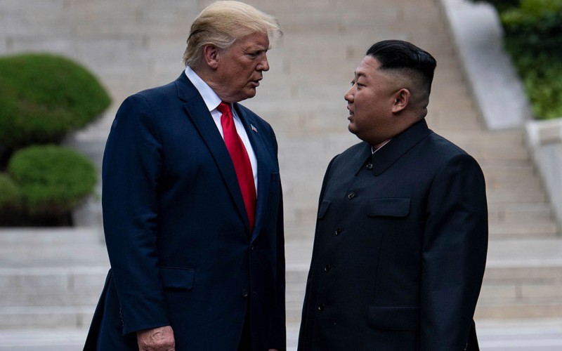 Tổng thống Donald Trump và nhà lãnh đạo Triều Tiên Kim Jong-un. Ảnh: AFP