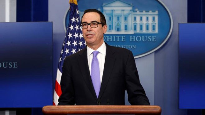 Bộ trưởng Tài chính Mỹ Steven Mnuchin. Ảnh: Reuters