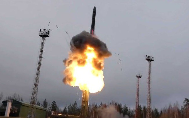Một tên lửa đạn đạo của Nga. Ảnh: Bộ Quốc phòng Nga.