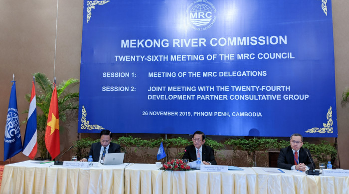 Chủ tịch Hội đồng MRC năm 2019 và Bộ trưởng Bộ Tài nguyên và Khí tượng Campuchia, ông Lim Kean Hor, cũng là thành viên của Hội đồng MRC cho Campuchia chủ trì cuộc họp lần thứ 26 của Hội đồng MRC hôm nay tại Phnom Penh.