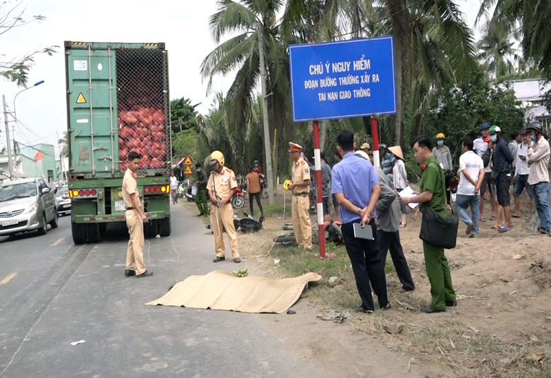 Hiện trường vụ tai nạn.