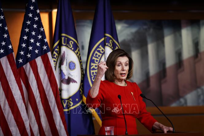Chủ tịch Hạ viện Mỹ Nancy Pelosi. Ảnh: THX/TTXVN