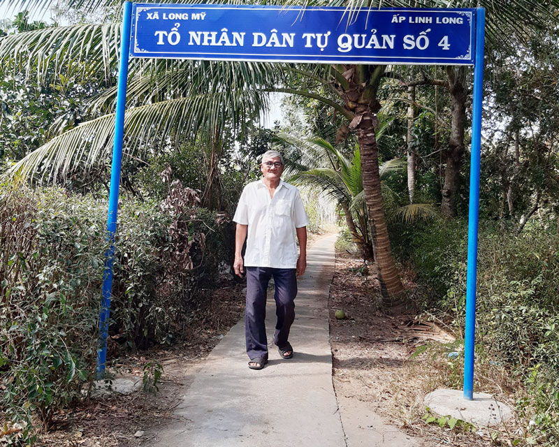 Đường tổ nhân dân tự quản số 4 được bê-tông sạch sẽ, thông thoáng. Ảnh: T. Lập